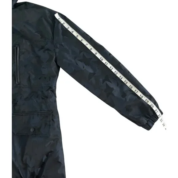 Anthropologie Avec Les Filles Star Camo Jacket Parka Sherpa Lined Long Length S - Picture 10 of 16